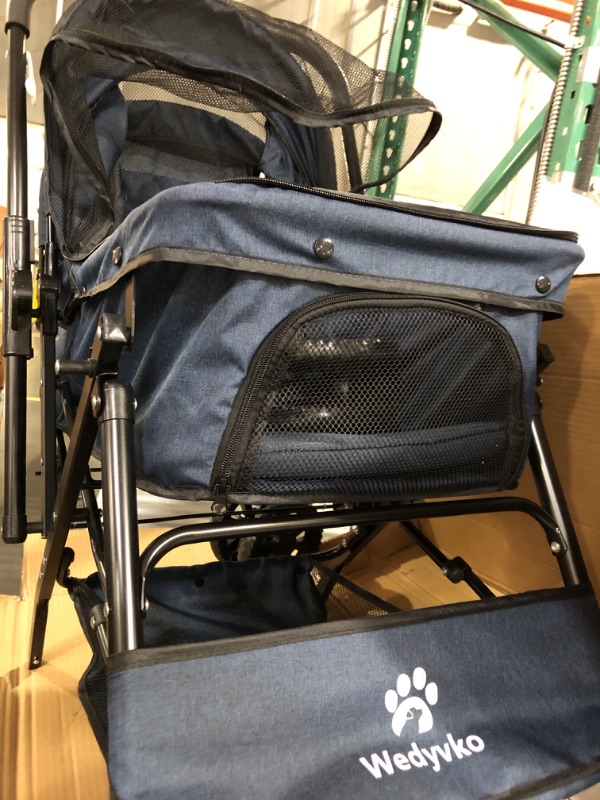 Photo 3 of **** STOCK PHOTO FOR REF ONLY ****Wedyvko Pet Dog Stroller, 4 Wheel Foldable Cat Dog Stroller with Storage Basket, Handle 360°
