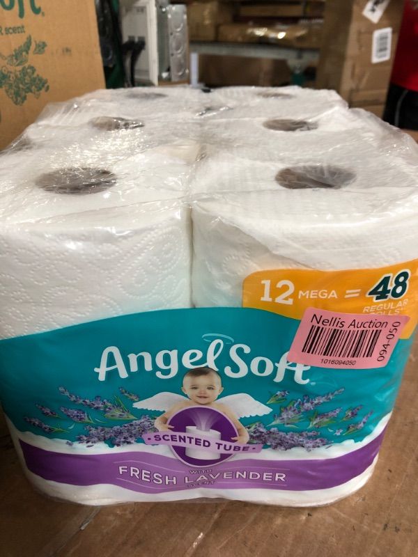 Photo 2 of Angel Soft® Toilet Paper with Fresh Lavender Scent, 48 Mega Rolls = 192 Regular Rolls, 2-Ply Bath Tissue