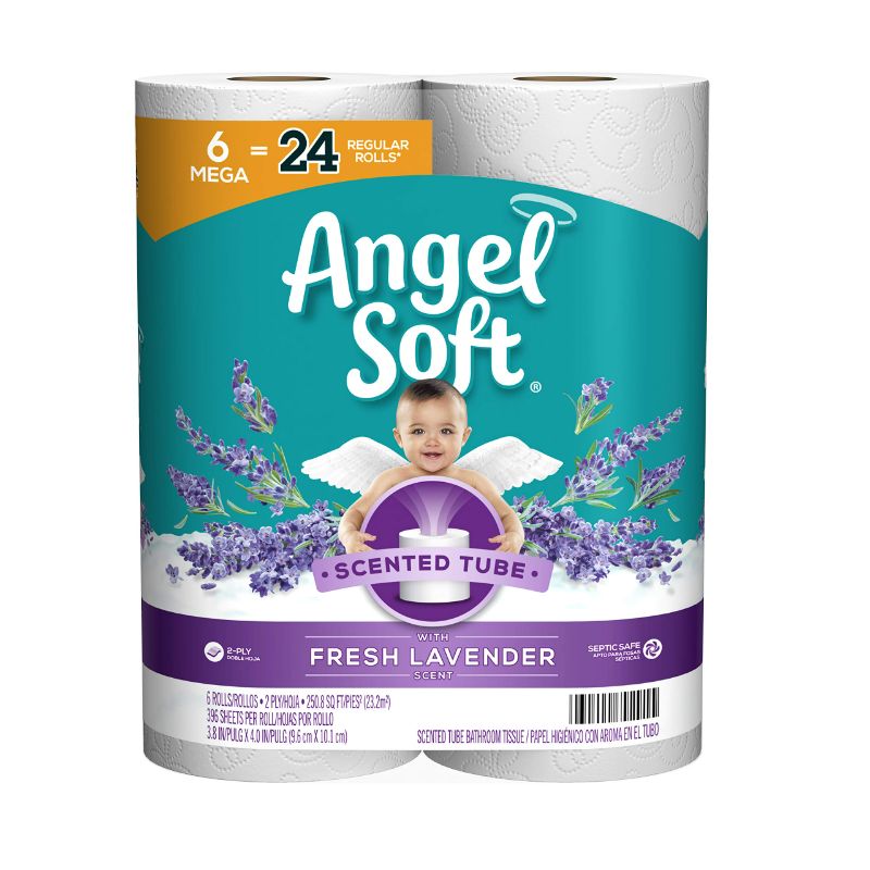 Photo 1 of Angel Soft® Toilet Paper with Fresh Lavender Scent, 12 Rolls