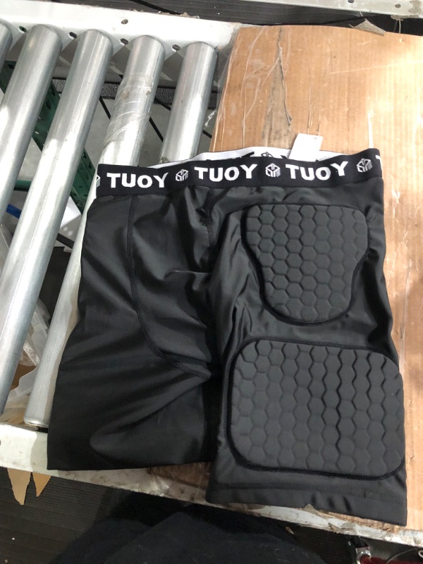 Photo 2 of TUOY 5-Pad Football Girdle Padded Compression Shorts Medium Black