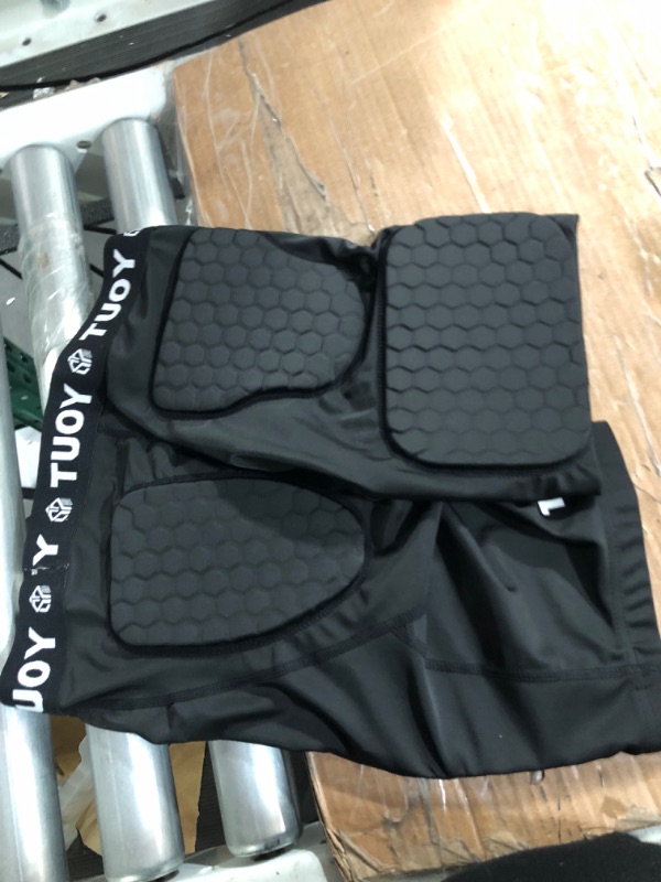 Photo 3 of TUOY 5-Pad Football Girdle Padded Compression Shorts Medium Black