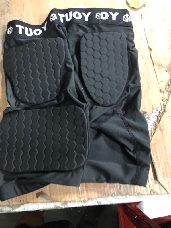 Photo 3 of *NEW*TUOY 5-Pad Football Girdle Padded Compression Shorts SMALL Black