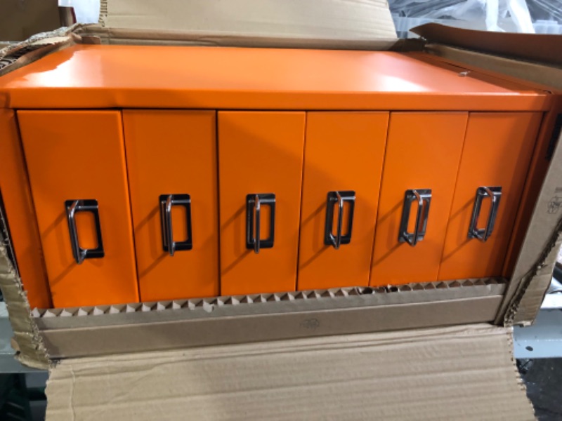 Photo 2 of Bisley 6 Drawer Steel Under-Desk Multidrawer Storage Cabinet, Orange