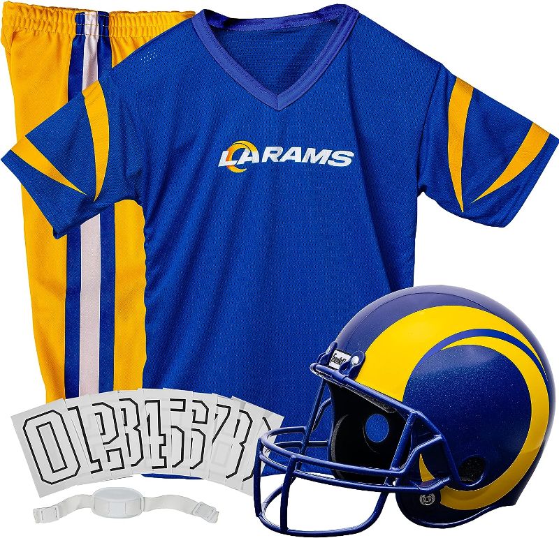 Photo 1 of *MISSING NUMBERS*Franklin Sports NFL Kids Football Uniform Set MEDIUM TOP, LARGE BOTTOMS