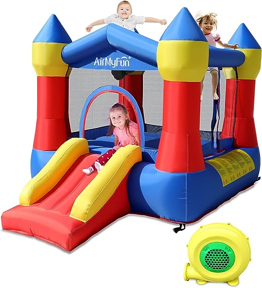 Photo 1 of AirMyFun Inflatable Bounce House with Blower,  Red + Blue