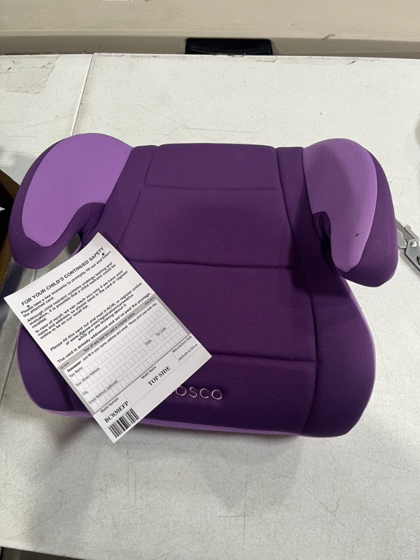 Photo 3 of Cosco Topside Child Safe Backless Booster Car Seat, Purple Grape