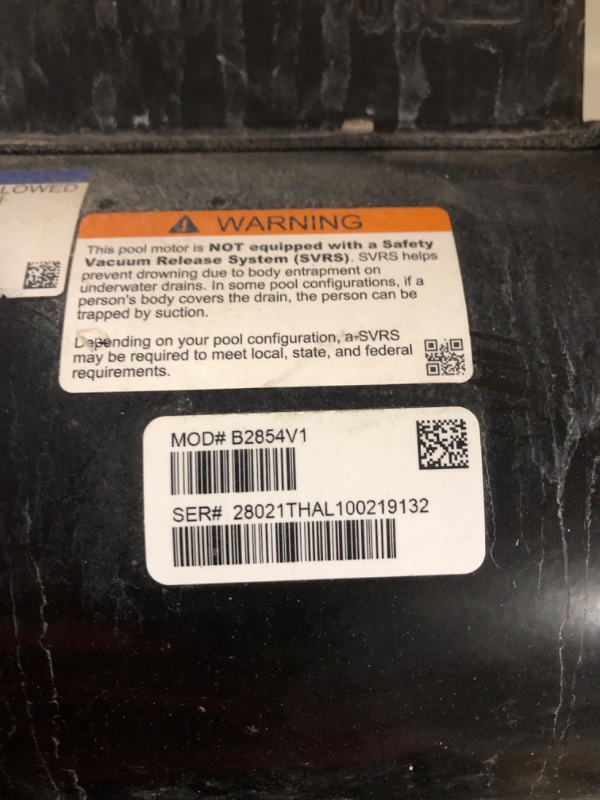 Photo 4 of ***motor is loud**does not work properly**sold for parts**
Square Flange Pool Motor Century B2854 1-1/2 HP, 3450 RPM, 8.0/16.0 Amps, 