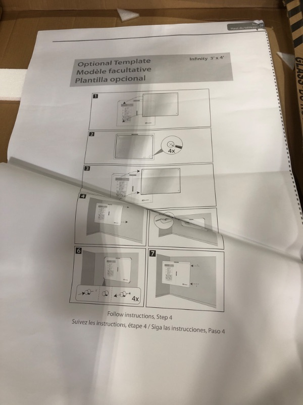 Photo 3 of Quartet Infinity® Glass Magnetic Dry-Erase Board, 48" x 36" (4' x 3'), White Surface