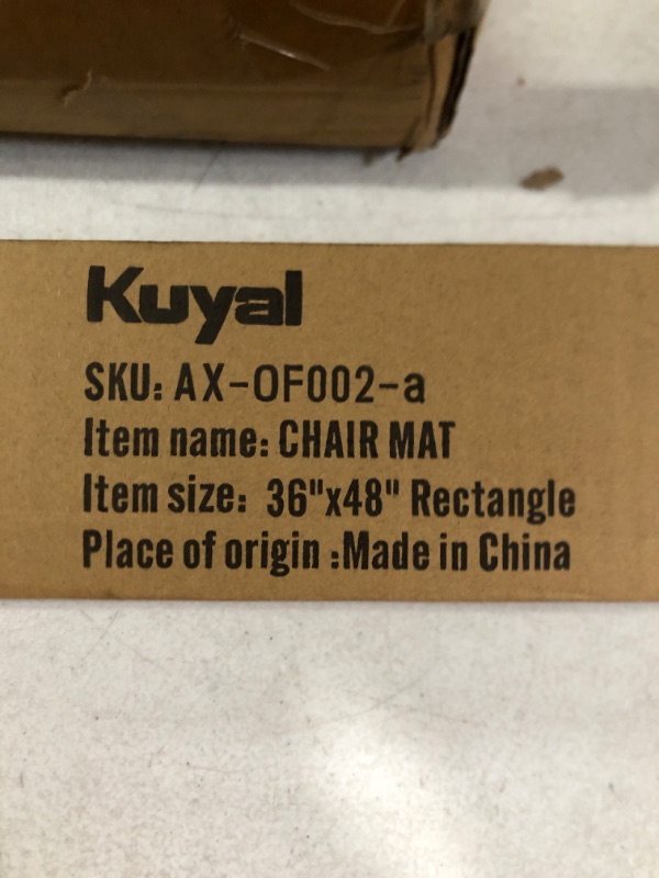 Photo 3 of Kuyal Clear Chair Mat, Hard Floor Use, 48" x 36" Transparent Office Home Floor Protector mat Chairmats ( 48" x 36" Rectangle) 36" x 48" Rectangle