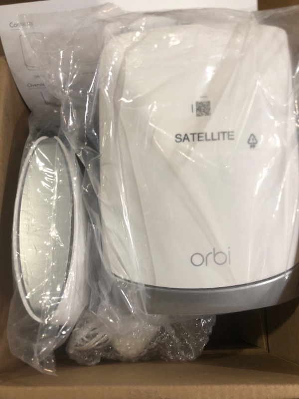 Photo 2 of NETGEAR Orbi Quad-Band WiFi 6E Mesh System (RB750962), Router with 1 Satellite Extender, 2-Pack
