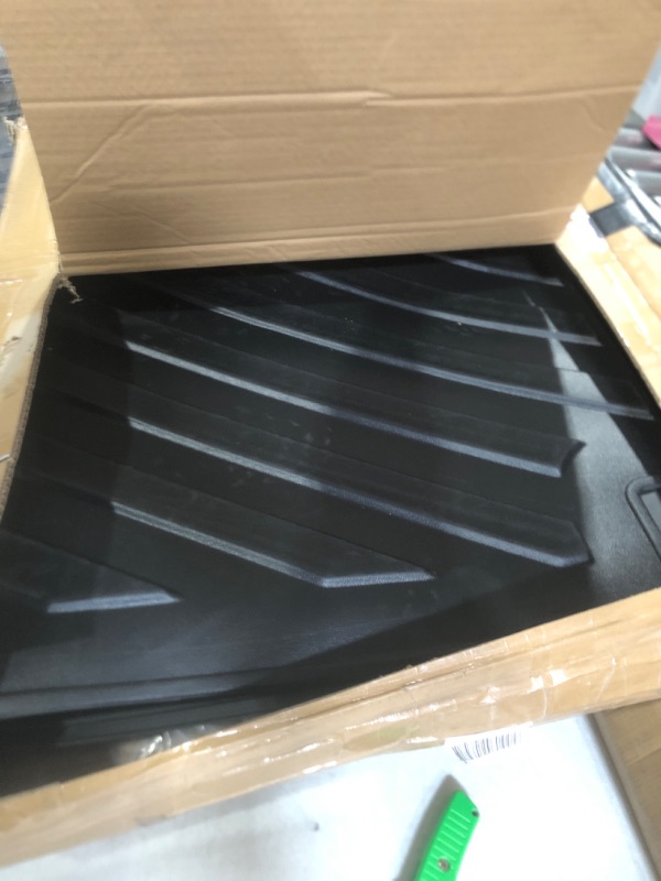 Photo 2 of Model 3 Floor Mats ? Cargo Liners ? Storage Mats Compatible with 2021 2022 2023 Tesla Model 3?All Weather Protection 3D Waterproof Durable Anti-Slip Odorless Flexible TPE Custom-fit Set Accessories Floor?Cargo?Storage Mat