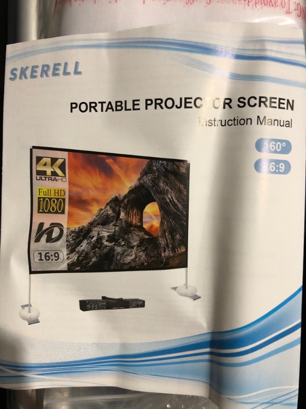 Photo 4 of ** stock image is a reference only*** 
SKERELL 100 INCH PROJECTOR SCREEN