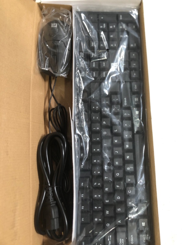 Photo 3 of Amazon Basics Low-Profile Wired USB Keyboard with US Layout (QWERTY), Matte Black