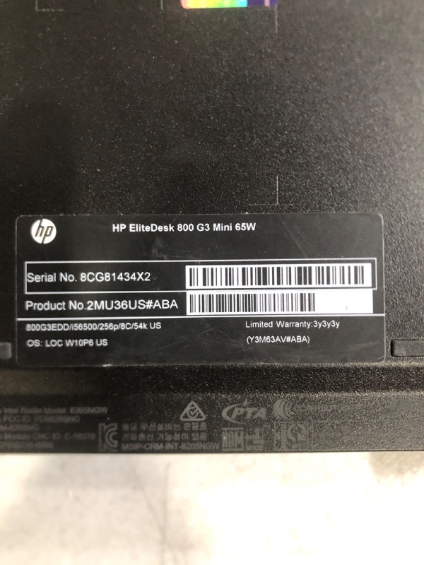 Photo 3 of HP New EliteDesk 800 G4 Business 1L Mini PC Desktop Computer, Intel Hexa-Core i5-8500T up to 3.5GHz, 16GB DDR4 RAM, 512GB PCIe SSD, WiFi Adapter, Ethernet, 2.31 lbs, Windows 11 Pro, BROAG HDMI Cable 16GB RAM, 512GB PCIe SSD