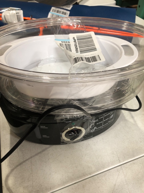 Photo 1 of ***MISSING PARTS - SEE NOTES***
BELLA Two Tier Food Steamer 7.4 QT, Black