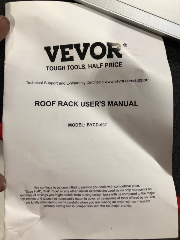 Photo 1 of VEVOR Roof Rack Cargo Basket, 46" x 36" x 4.5" Rooftop Cargo Carrier, Heavy-Duty 200 LBS Capacity Universal Roof Rack Basket, Luggage Holder for SUV, Truck, Vehicle 46in