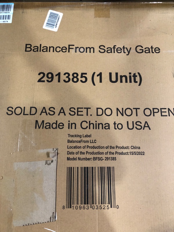 Photo 2 of BalanceFrom Easy Walk-Thru Safety Gate for Doorways and Stairways with Auto-Close/Hold-Open Features, Multiple Sizes 30-inch Tall, No Caps Fits 29.1 - 38.5" Wide