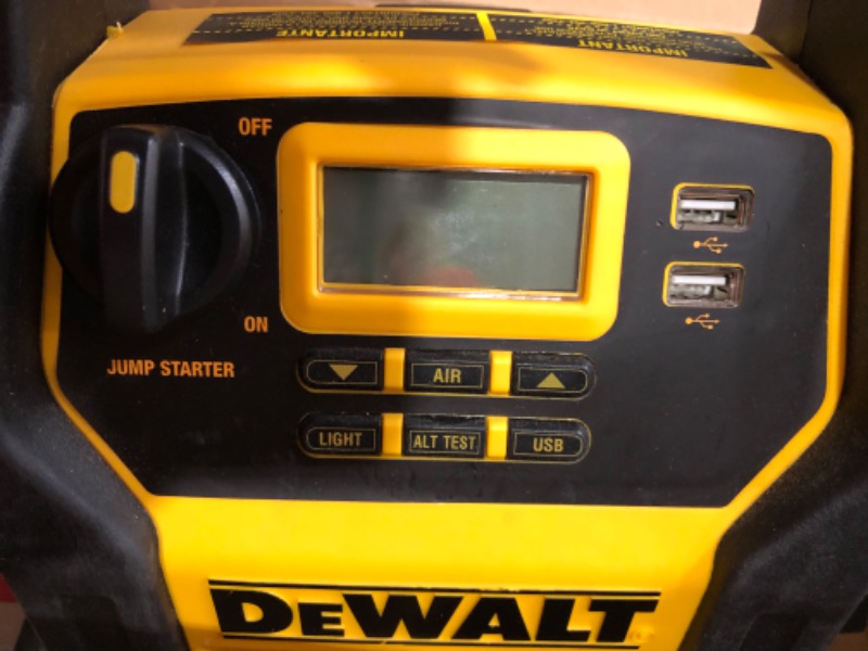 Photo 3 of DEWALT DXAEJ14 Digital Portable Power Station Jump Starter: 