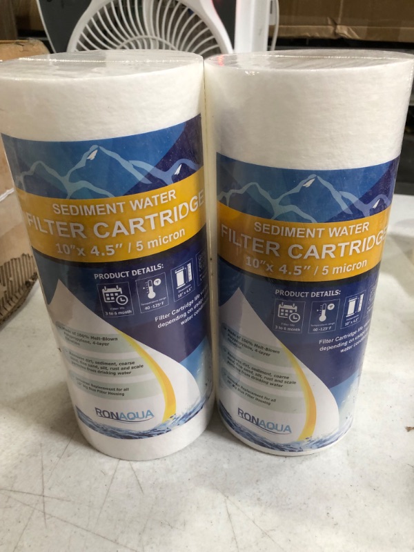 Photo 3 of  TWO PACK Sediment Water Filter Cartridge by Ronaqua 10"x 2.5", Four Layers of Filtration, 