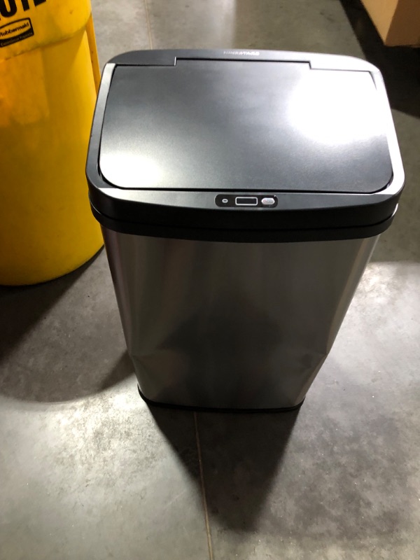 Photo 9 of ***DAMAGED - SEE NOTES***
NINESTARS DZT-50-28 Automatic Touchless Motion Sensor Rectangular Trash Can, 13 Gal