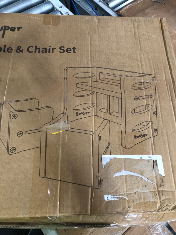 Photo 2 of **SEE NOTES**
BanaSuper Kid's Table and 2 Chairs Set Plastic Activity Table for Toddlers Children Desk Ideal for Arts