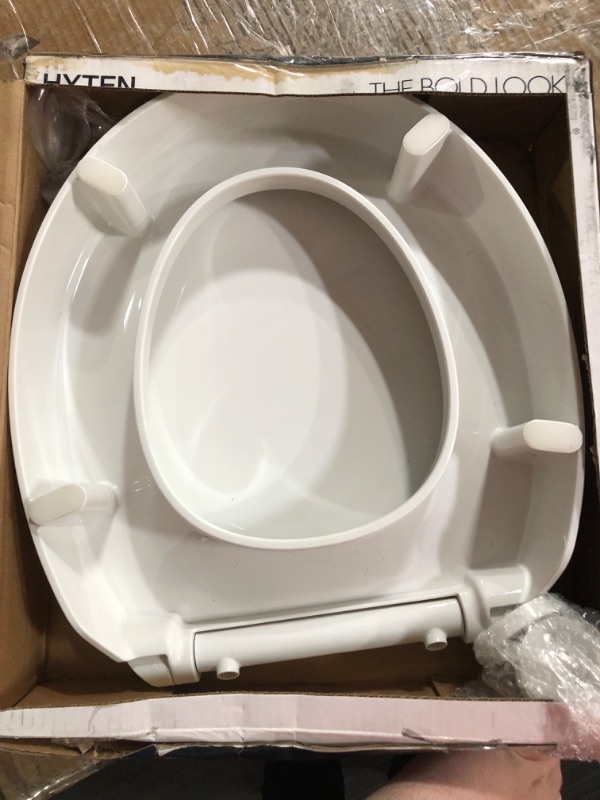 Photo 4 of **item seems to be used**see images**
Hyten Elevated Quiet-Close Round-Front Toilet Seat, White Round White