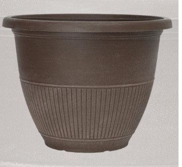 Photo 1 of 20 in. Rene Dark Brush Plastic Planter