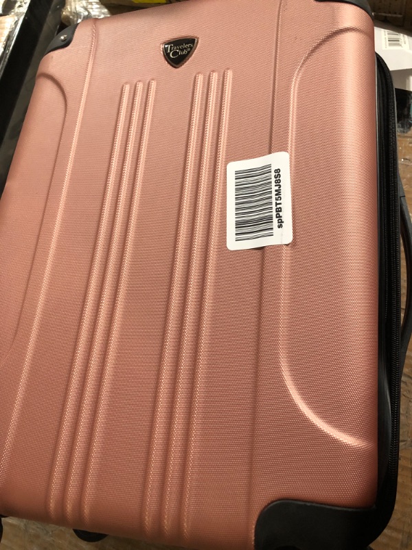 Photo 2 of (Used/ Minor Damage) Travelers Club Sky Luggage Rose Gold 20" 