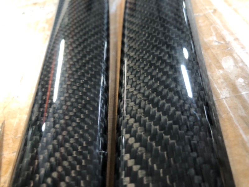 Photo 3 of (USED) EVbase Tesla Model 3 Model Y Front Door Trim Panel Caps Real Carbon Fiber