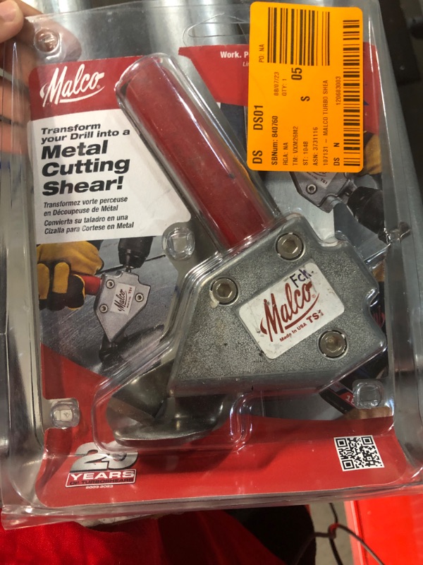 Photo 2 of - Malco TurboShear Cutting Shears - 20 Gauge