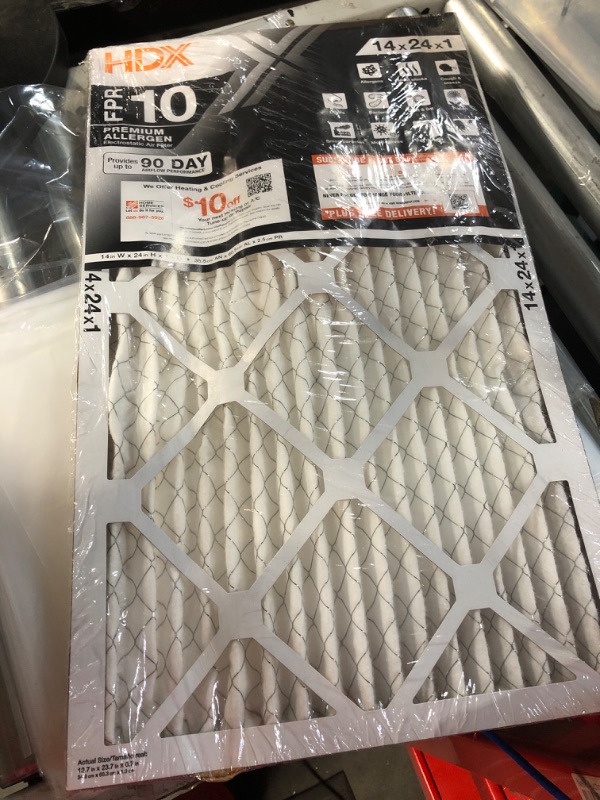 Photo 2 of 14 in. x 24 in. x 1 in. Premium Pleated Air Filter FPR 10