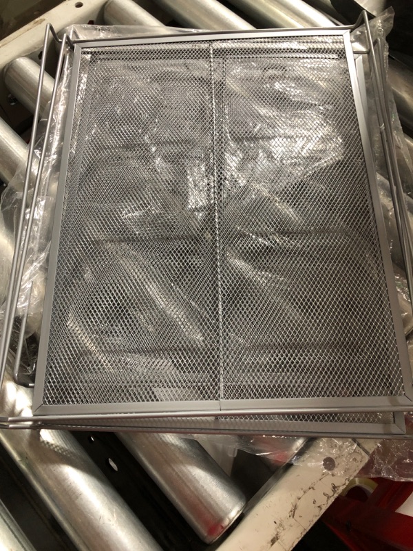 Photo 1 of 3 PCS GRAY MEDTAL MESH TRAY ORGANIZER