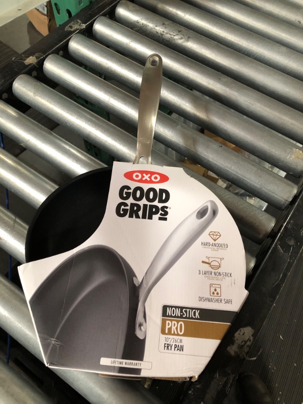 Photo 2 of *DENTED* Good Grips 10 in. Hard-Anodized Aluminum Ceramic Nonstick Frying Pan in Black