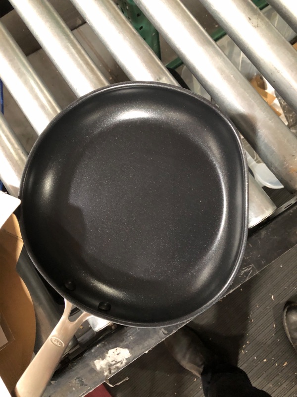 Photo 4 of *DENTED* Good Grips 10 in. Hard-Anodized Aluminum Ceramic Nonstick Frying Pan in Black