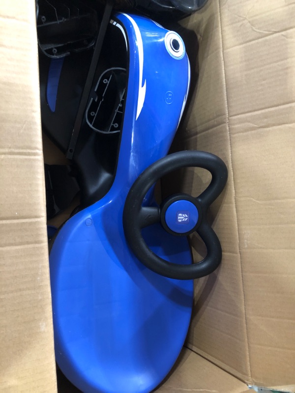 Photo 2 of 67i Electric Wiggle Car Ride On Toy 2 in 1 Wiggle Car with Rechargeable Battery and Pedal Anti-Rollover  (Blue)