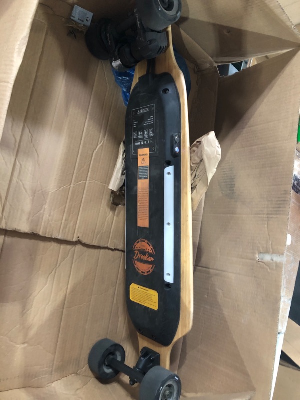 Photo 2 of DAMAGED, MISSING PARTS***DresKar FT001 Electric Skateboard 1800W Dual Motors with Remote Control Top Speed 25MPH,  Can Carry 330 Pounds 