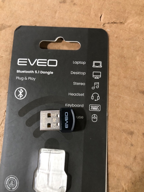 Photo 2 of EVEO Bluetooth Adapter for PC 5.1 - Bluetooth Dongle 5.1 Adapter for Windows 10 Only