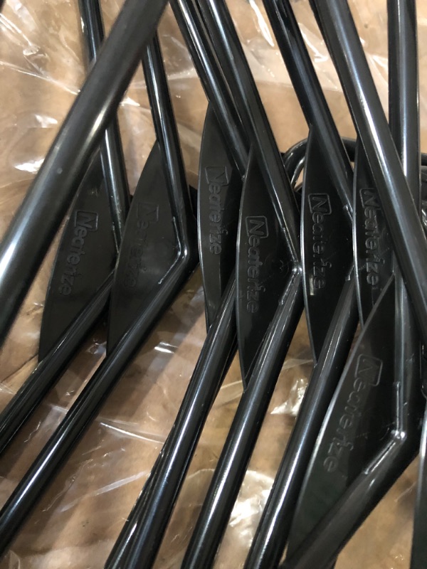 Photo 4 of  Black Plastic Hangers 20 pack