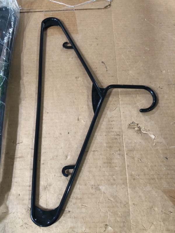 Photo 3 of  Black Plastic Hangers 20 pack