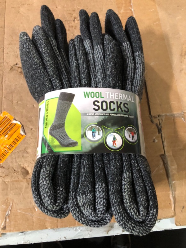 Photo 1 of Wool Socks, 3 Pack (SEE PICTURES FOR SIZING INFO)