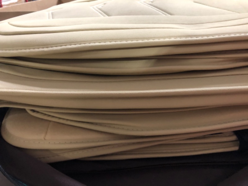 Photo 5 of OASIS AUTO Universal Car Seat Covers Full Set Premium Nappa Leather - TAN