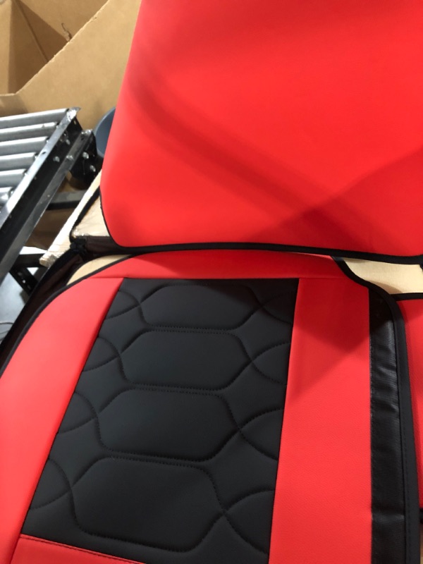 Photo 3 of **See Notes** 
OASIS AUTO Seat Covers Compatible with Toyota Tundra 2007-25 (Full Set, Black&Red) 