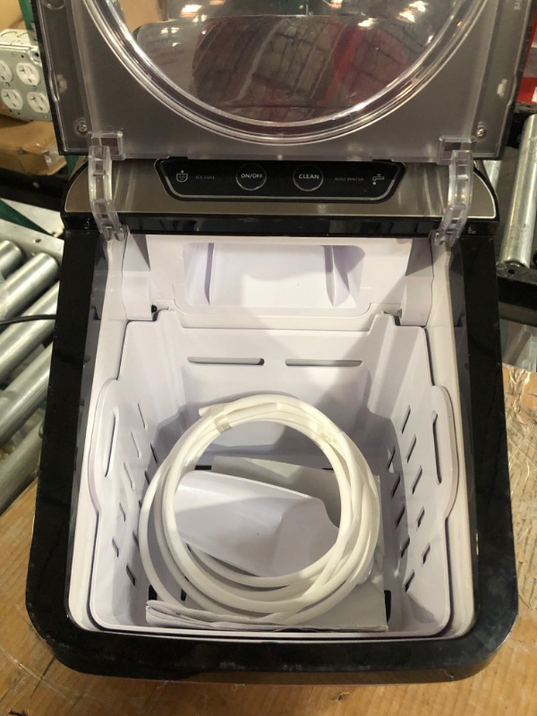 Photo 2 of (PARTS ONLY, DAMAGED AND NON-FUNCTIONAL) - Thereye Countertop Ice Maker Machine, 30lbs Per Day, 3Qt Water Reservoir Stainless