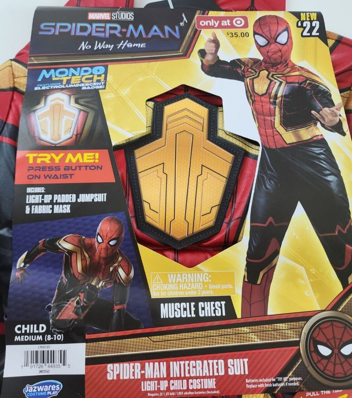 Photo 1 of **lights do not work**
Marvel Spider-man Homecoming Muscle Chest REFLECTIVE Costume(Medium 8-10)