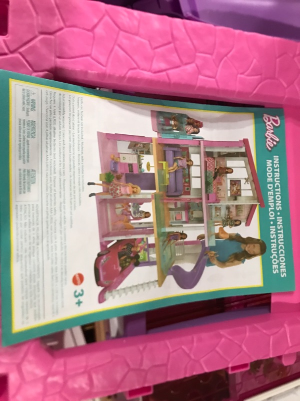 Photo 3 of Barbie Dreamhouse, Doll House Playset with 70+ Accessories Including Transforming Furniture, Elevator, Slide, Lights & Sounds Wheelchair Accessible Elevator