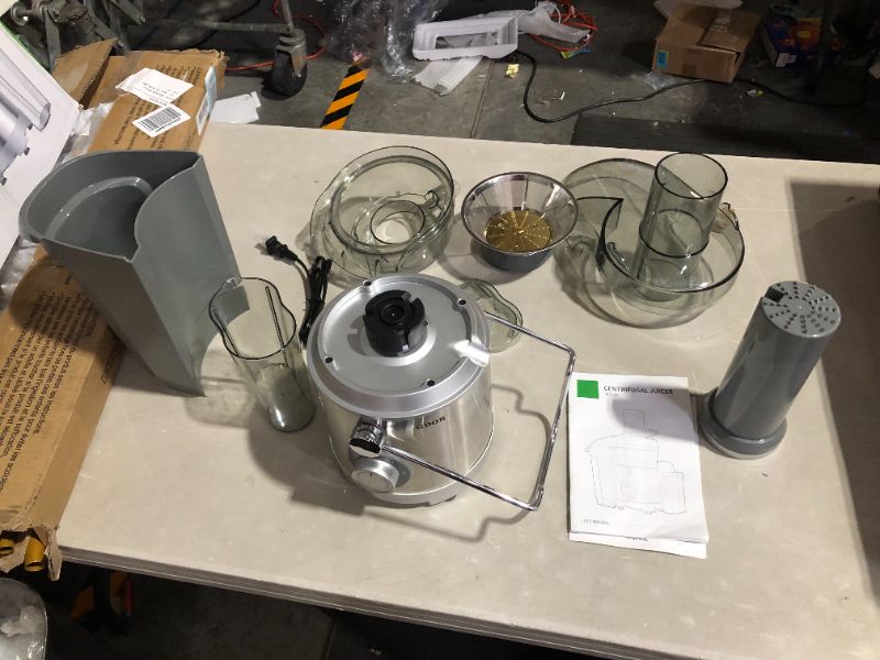 Photo 6 of 1300W GDOR Juicer with Larger 3.2” Feed Chute for Whole Fruits and Veggies, Silver