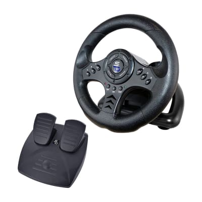 Photo 1 of Subsonic SV 450 Universal Gaming Steering Wheel and Pedals for Xb... - Black
