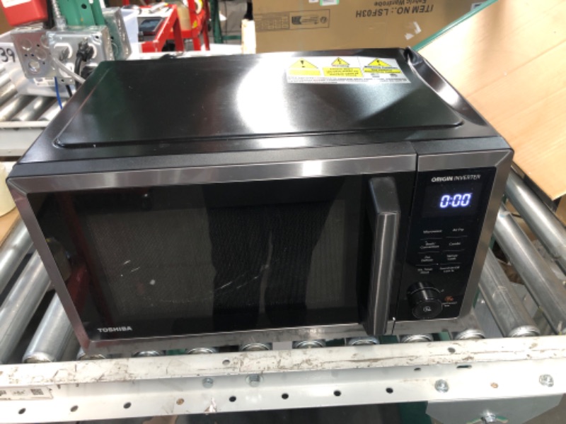 Photo 2 of BENT ON BACKSIDE OF ITEM*** TOSHIBA 7-in-1 Countertop Microwave Oven Air Fryer Combo, 