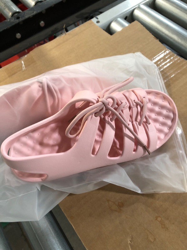 Photo 1 of Vivian Womens Adjustable Comfort Flat Slippers Pink(Size 10(