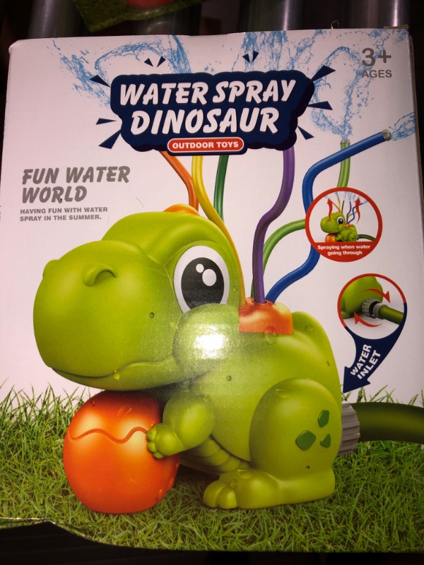 Photo 2 of Cartoon Style Hose attached Water Spray Dino Toy